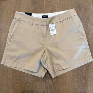 Jcrew 5 inch khaki chino shorts Size 2 NWT